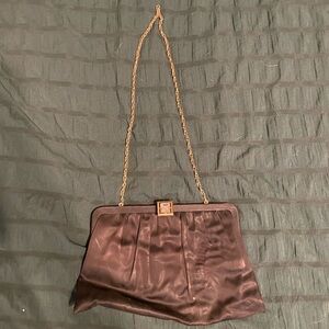 Vintage Black Jewel Clasp Purse